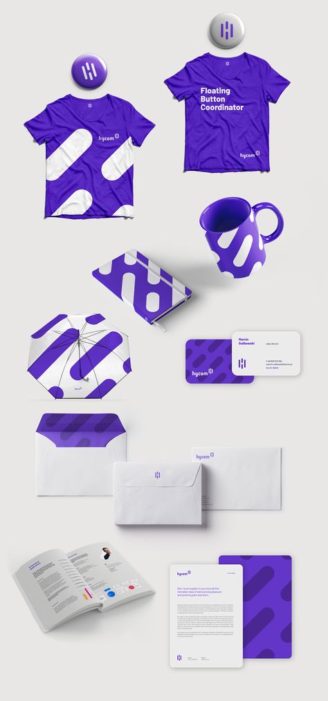 Hycom rebranding on Behance Onboarding Package, Merch Template, Corporate Outfits, Corporate Identity Design, Visual Identity Design, Seni Cat Air, Brand Kit, Branding Mockups, Start Ups