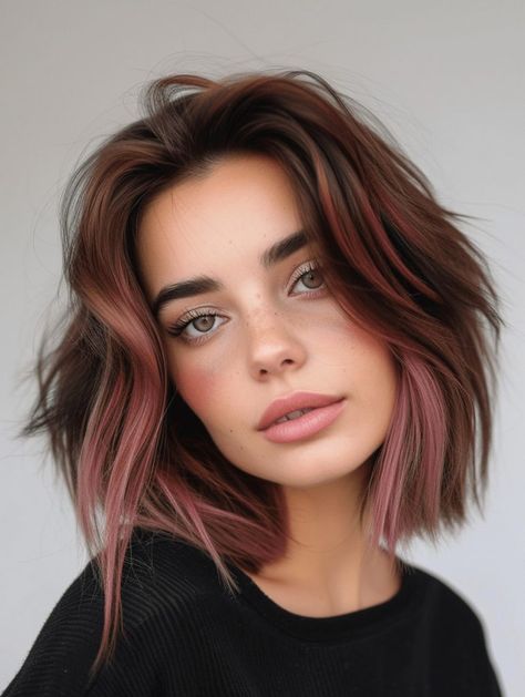 Balayage, Hair Color Ideas For Brunettes Short, Silver Pixie, Spring Hair Color Trends, Color Block Hair, Two Toned Hair, Bob Hair Color, Dirty Blonde Hair, Spring Hair Color