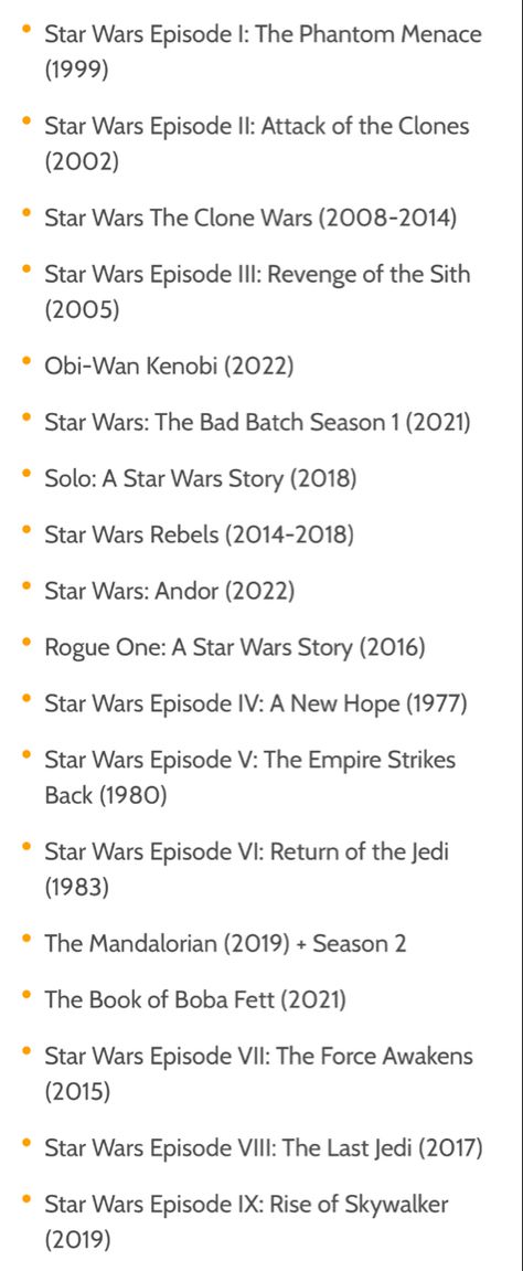 a list of Star Wars movies in the order that they’re supposed to be watched Order To Watch Star Wars Movies, Starwars Watching Order, Star Wars Viewing Order, How To Watch Star Wars In Order, Star Wars Movies In Order To Watch, Star Wars In Order To Watch, Star Wars Movie Order, Star Wars Watching Order, Star Wars Order To Watch