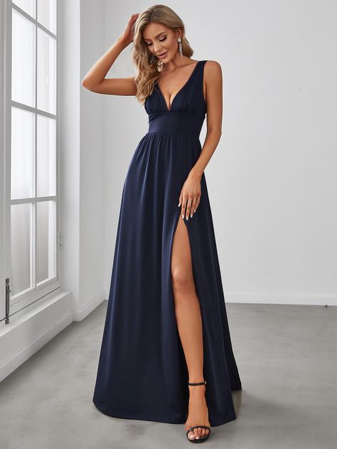 Sleeveless Bridesmaid Dresses, Evening Dress Floor Length, Ever Pretty, Black Evening Dresses, Party Gowns, Comfortable Dress, Ball Dresses, Empire Waist, Dress P