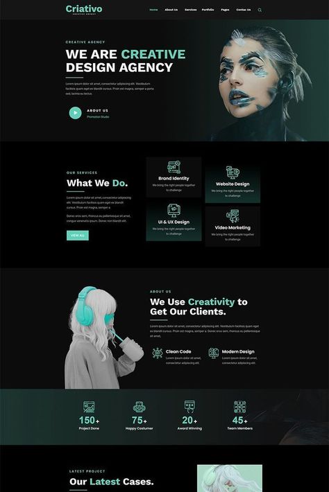 Agency Website Design Inspiration, Creative Agency Website Design, Creative Agency Website, Minimalist Theme, Layout Web, Design Sites, Website Design Inspiration Layout, Agency Website Design, Desain Ui