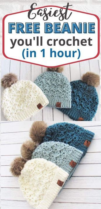 Diy Crochet Hat, Pola Topi, Crochet Hat For Beginners, Crochet Mignon, Confection Au Crochet, Bonnet Crochet, Crochet Simple, Crochet Hat Free, Crochet Beanie Pattern