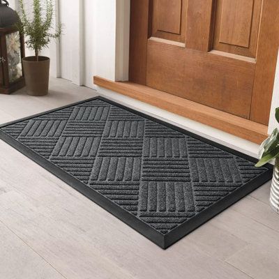 Black Door Mats, Entry Front Door, Outside Door Mats, Door Mat Entryway, Porch Mat, Front Door Rugs, Door Mat Indoor, Entryway Flooring, Welcome Door Mat