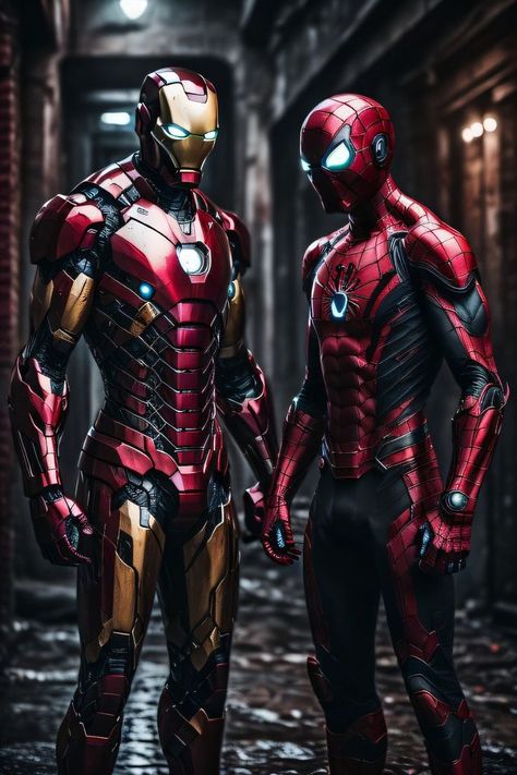 Iron Man And Spiderman Wallpaper, Marvel Iron Man Art, Spiderman And Iron Man, Iron Man And Spiderman, Spiderman Villains, Iron Spiderman, Iron Man Pictures, Iron Man Photos, Image Spiderman