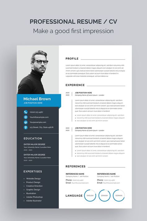 Modern Cv Template Free, Resume Skills List, Architect Resume, Professional Resume Design, Simple Cv, It Cv, Cv Inspiration, Modern Resume Design, Modern Cv Template