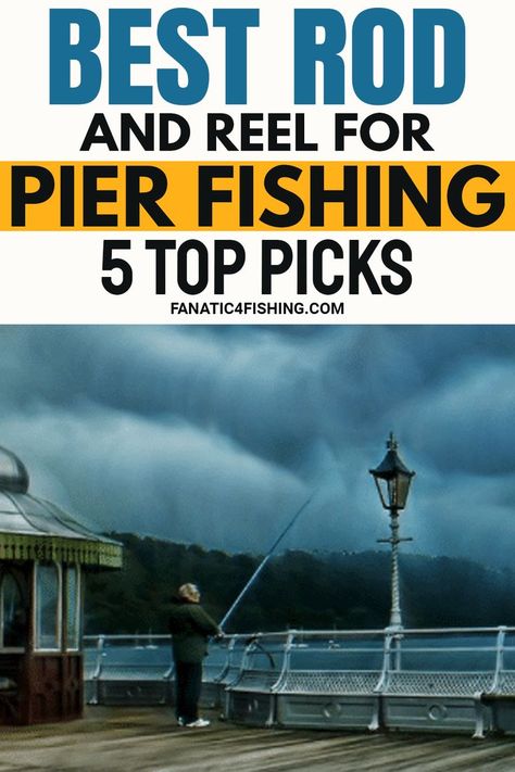 Ready for pier fishing? Great way to start saltwater fishing. Also fun for the family. Our top picks for best rod and reel for pier fishing. Surf Fishing Rods, Saltwater Fishing Gear, Kayak Fishing Accessories, Surf Rods, Salt Water Fishing, Fly Fishing Tips, Fly Fishing Rods, Fishing Rods And Reels, Surf Fishing
