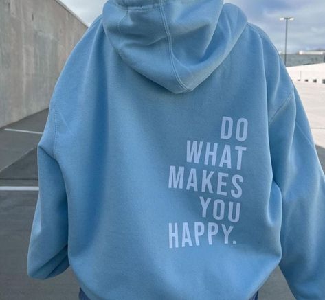 Do What Makes You Happy Hoodie | Aesthetic Sweatshirt | Positive Apparel  ✨PLEASE read the description. This hoodie is not oversized, you need to buy 2-3 sizes larger than you normally wear.✨ Awesome gift idea for friends family or yourself! FABRIC:  Made from cotton faced fabric ideal for decoration purposes, it is an essential for any hoodie lover. Twin needle stitching detailing Double fabric hood Self coloured cords Kangaroo pouch pocket  Ribbed cuff and hem Simple tear out label makes it pe Dirndl, Sporty Hoodie, Happy Hoodie, Hoodie Aesthetic, Loose Hoodie, Aesthetic Hoodie, Sports Hoodies, Winter Mode, Hoodie Sweatshirts