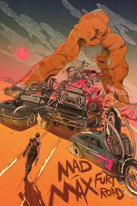 Mad Max Poster, Road Drawing, Mad Max Fury, Vampire Weekend, Mad Max Fury Road, Fury Road, Parc D'attraction, Arte Cyberpunk, Geek Art