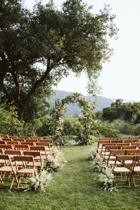 Garden Wedding Rustic, Small Garden Wedding Decorations, Outdoor Field Wedding Ceremony, Small Outside Wedding, Wedding Worship, Outdoor October Wedding, Ojai Wedding, May Wedding, Backyard Weddings