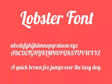 Lobster Font Family Free Download - Fonts Empire Lettering Techniques, Proxima Nova, Calligraphy Inspiration, Text Form, Google Font, Recipe App, Script Typeface, Typography Alphabet, Fancy Script