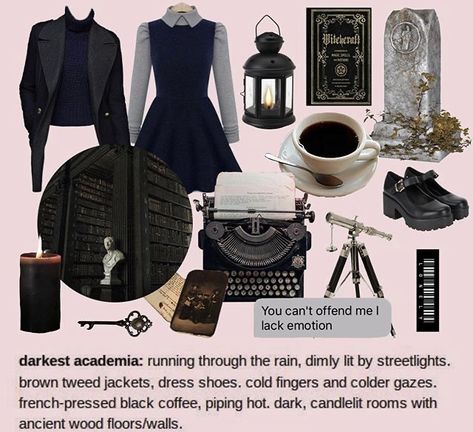 Academic Goth Aesthetic, Dark Romanticism Aesthetic Outfit, Gothic Academia Aesthetic Outfits, Goth Dark Academia Outfit, Intj Aesthetic Outfit, Darkest Academia Aesthetic Outfit, Gothic Academia Outfits, Goth Academia Aesthetic, Goth Academia Outfit