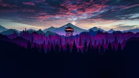 Wallpapers, Purple, Original Wallpaper, Hd Wallpaper, Tower, Resolution, Forest, Blue