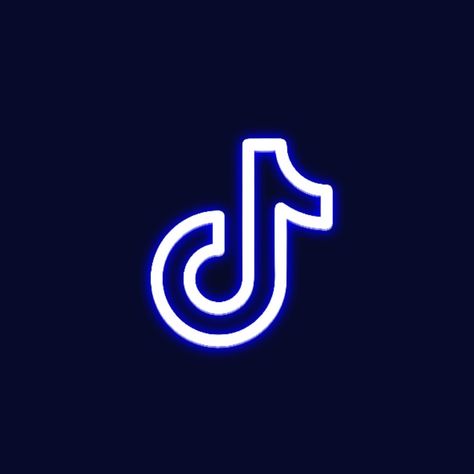 Tiktok logo🦋🖤❄️ App Icon, Neon App Logo, Tiktok App Icon, Tiktok App, Tiktok Logo, Of Logo Design, Design Maker, App Logo, Neon Blue