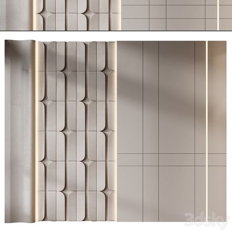 Panel 200-3 - Other decorative objects - 3D model Cnc Wall Panel Design, Office Wall Paneling, Panelling Designs Wall, Wall Panelling Design Modern, Cnc Panel Design, Panelling Design Wall, Wall Groove Design, Cnc Wall Panel, Wall Pannel Ideas