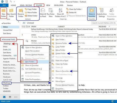 Outlook organization tips: 5 ways to tame the email pile | PCWorld Organisation, Outlook Productivity, Outlook Organization, Outlook Hacks, Outlook Tips, Outlook 365, Custom Folders, Excel Hacks, Folder Templates