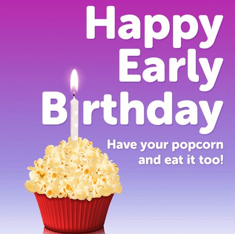 Popcorn, Birthday, Candles, Happy Early Birthday, Birthday Freebies, Birthday Congratulations, Birthday Candles, Happy Birthday, Quick Saves