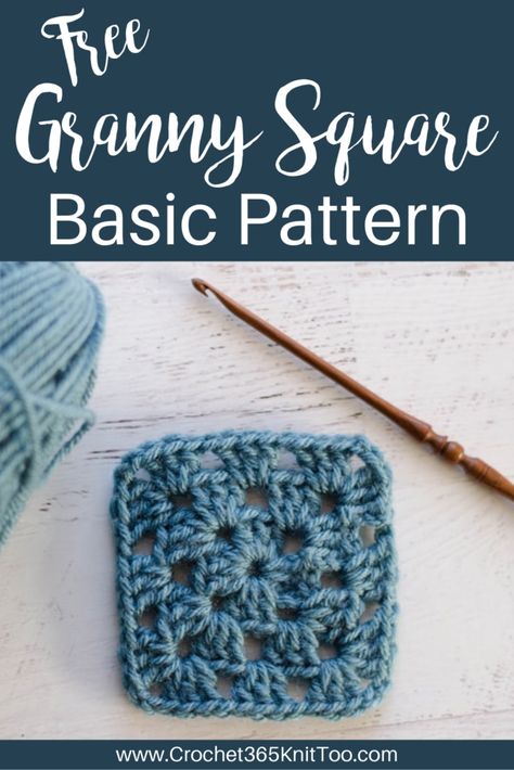 Easy to understand Basic Granny Square Pattern instructions. #basicgrannysquarepattern #grannysquare #crochet365knittoo Amigurumi Patterns, Granny Square No Magic Circle, Easy Crochet Projects For Absolute Beginners, Granny Square Crochet Instructions, Crochet Granny Square One Color, Easy Granny Square For Beginners Pattern, Easy Crochet Granny Square For Beginners, Easy Crochet Projects Granny Square, Granny Square Crochet Video Tutorials Step By Step