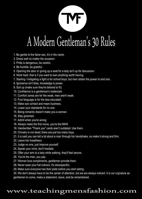 Gentlemens Guide, Gentlemen's Guide, Man Rules, Gentleman Rules, Gentlemans Guide, Gentleman Quotes, Men Tips, Parenting Boys, True Gentleman