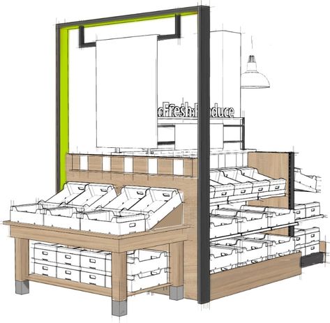 Supermarket Design Interior Retail, Small Supermarket Design, Mini Grocery Store Design Small Spaces, Shelf Supermarket, Supermarket Ideas, Supermarket Design Interior, Supermarket Display, Store Shelves Design, Grocery Store Design