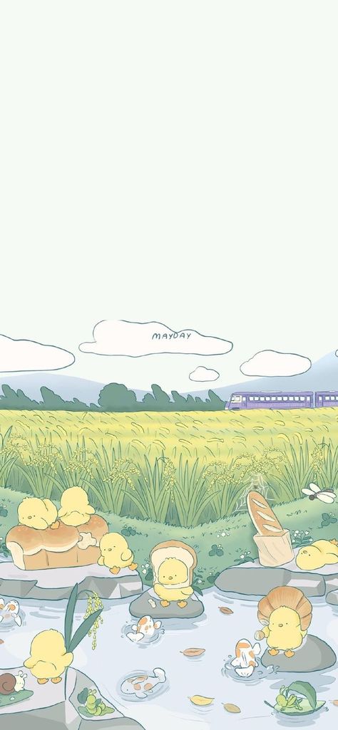 Kawaii, Wallpapers, Iphone, Duck Wallpaper, Iphone Wallpaper Kawaii, Cartoon Wallpapers, Take A Break, Cute Cartoon Wallpapers, Cute Cartoon