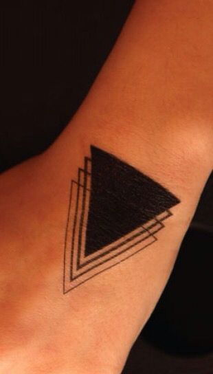 Black Triangle Tattoo, Triangle Tattoos, Geometric Tattoo Design, Tattoo Cover, Angel Tattoo, Cover Up Tattoos, Cover Tattoo, Love Tattoos, Tattoo Inspiration