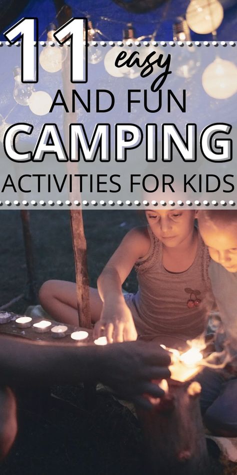 EASY CAMPING ACTIVITIES FOR KIDS AND TODDLERS- Need some ideas for things to do while camping? These are simple to set up and don't require many supplies or materials. Camping Crafts For Toddlers, Easy Camping Crafts, Things To Do While Camping, Crafts For Toddlers Easy, Fun Camping Activities, Cabin Activities, Things To Do Camping, Camping Games Kids, Camping Toys