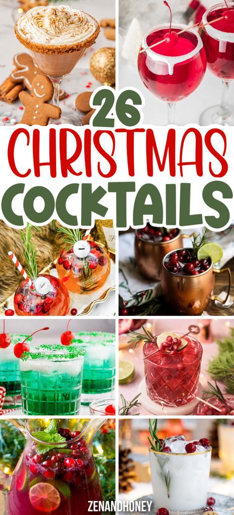 These easy holiday drinks will cheer up any Christmas party! From the classic eggnog recipe, Grinch cocktailm Gingerbread Martini, to Christmas Mule and Cranberry Margarita! So many festive cocktails that will be loved by your party guests! Christmas Mule, Classic Eggnog Recipe, Easy Christmas Drinks, Gingerbread Martini, Easy Holiday Drinks, Xmas Cocktails, Holiday Martinis, Classic Eggnog, Christmas Cocktails Easy