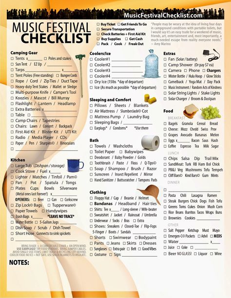 Music Festival Checklist: Music Festival Checklist - The Ultimate Survival T... Music Festival Camping List, Concert Camping, Festival Checklist, Festival Camping Hacks, Festival Packing, Rave Bae, Festival Planning, Music Festival Camping, Camping Festival