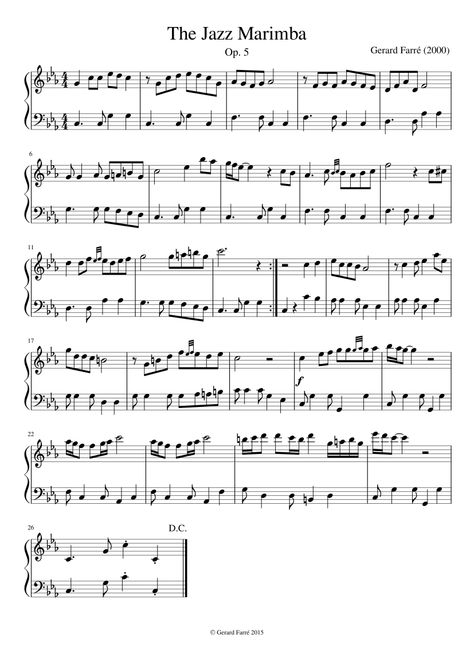 Marimba Music, Tenor Saxophone Sheet Music, Popular Piano Sheet Music, Alto Saxophone Sheet Music, Piano Songs For Beginners, Piano Chords Chart, Clarinet Sheet Music, Jazz Sheet Music, Saxophone Sheet Music