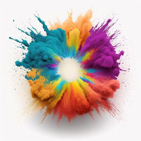 Explosion Of Colors, Color Splash Background, Holi Design, Holi Painting, Splashed Paint, Holi Theme, Colorful Explosion, Paint Explosion, Holi Color