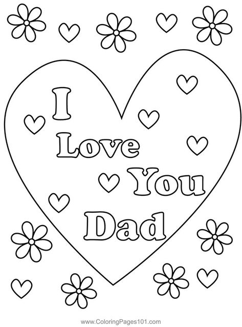 I Love You Dad Coloring Pages, Dad Coloring Page Free Printable, Father’s Day Coloring Page, Fathers Day Coloring Pages Printables, I Love You Dad, Dad Coloring Page, Father's Day Drawings, Papa Tag, Dad Drawing