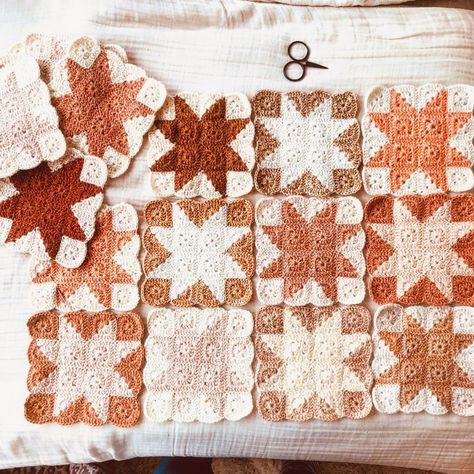 Patchwork, Celestial Granny Square Blanket, Granny Square Mood Blanket, Crochet Blanket Quilt, Quilt Style Crochet Blanket, Granny Square Pixel Blanket, Crochet Blanket Inspiration, Small Granny Square Pattern, Sashay Crochet