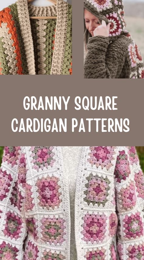 Indulge in the timeless charm of Granny Square Cardigan Patterns. From classic designs to modern twists, these patterns embrace versatility and creativity. Dive into the world of vibrant yarns and intricate stitches, as you craft your own fashion statement. Suitable for all skill levels, these patterns promise warmth, comfort, and a touch of vintage elegance. Elevate your crochet journey with our curated Granny Square Cardigan Patterns, blending tradition with contemporary flair. Knitted Squares Cardigan Pattern, Crochet Granny Cardigan Pattern Free, How To Make A Granny Square Cardigan, Womens Crochet Cardigan Pattern, Granny Stitch Crochet Cardigan, Large Granny Square Cardigan, Easy Granny Square Cardigan, Crochet Granny Square Cardigan Pattern Free Easy, Granny Square Cardigan Free Pattern