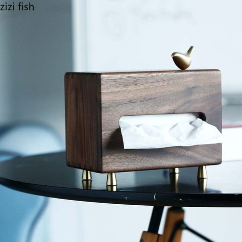 Black Walnut Classical Napkin Holder Box Bird Tissue Boxes Paper Organizer Living Room Desktop Light Luxury Decoration Accessory _ - AliExpress Mobile Paper Napkin Holders, Kitchen Wooden Accessories, Paper Organizer, Luxury Decoration, Home Decor Christmas Gifts, Living Room Organization, Tissue Box Holder, Interior Design Photos, Tissue Holder