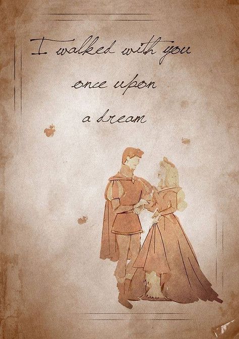 Aurora and Philip: I walked with you once upon a dream. Sleeping Beauty Disney, Deco Disney, Image Princesse Disney, Disney Princess Aurora, Wallpaper Iphone Love, Images Disney, Disney Princess Quotes, Prințese Disney, Profil Anime