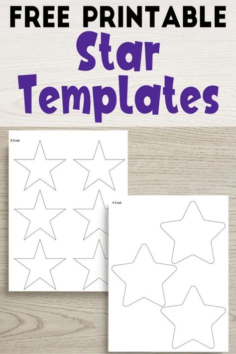 These free printable star templates are SO helpful! Star outlines from 1 inch all the way up to an extra large star that's 12 inches! #freeprintable #startemplate #staroutline Amigurumi Patterns, Star Cutouts Template, Star Stencils Printables, Star Template Printable Free, Star Template Printable, Printable Heart Template, American Flag Crafts, Owl Templates, Printable Circles