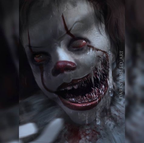 Scared Wallpaper, Terrifying Photos, Pennywise Wig, Pennywise Fanart, Evil Clown Tattoos, Stephen Kings, Clown Horror, Horror Fanatic, Pennywise The Clown