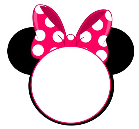 FREE Printable Minnie Mouse Pinky Birthday Invitation Template | FREE Invitation Templates - Drevio Mouse Template, Minnie Mouse Template, Minnie Mouse Printables, Minnie Mouse Head, Minnie Mouse Birthday Invitations, Templat Undangan, Minnie Mouse Invitations, Mouse Silhouette, Minnie Mouse 1st Birthday
