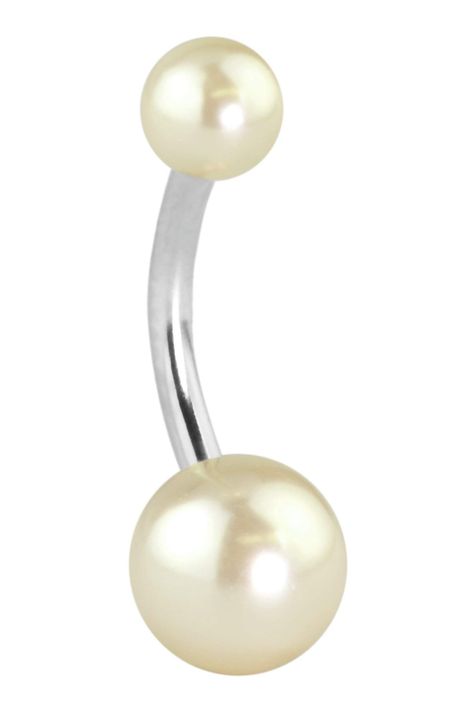 PRICES MAY VARY. Made with 316L Surgical Steel and faux "pearls" Jewelry has a 14 gauge 10mm barbell, 5mm top ball, 8mm bottom ball. Choose color Forbidden Body Jewelry belly ring Forbidden Body Jewelry is pleased to be your go-to resource for all of your body piercing needs. We are always expanding our diverse collection with the newest styles and trends, so you can continue finding new ways to express your individuality through the art of body jewelry. Whether you are looking for a piece that Belly Button, Belly Rings, Faux Pearl Jewelry, Belly Button Ring, Button Ring, Ring Style, Body Piercing, Navy Pink, Pearl Jewelry