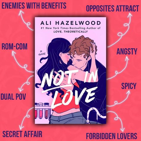 A forbidden, secret affair proves that all’s fair in love and science—from New York Times bestselling author Ali Hazelwood.  #bookstagram #books #booklover #book #bookworm #bookstagrammer #reading #bookish #bookaddict #booknerd #bibliophile #instabook #booksofinstagram #readersofinstagram #b #read #bookaholic #booksbooksbooks #bookphotography #bookshelf #notinlove #alihazelwood Best Books For Teens, 1000 Lifehacks, Romcom Books, Fiction Books Worth Reading, Ali Hazelwood, Romance Books Worth Reading, Teenage Books To Read, Not In Love, Couples Book