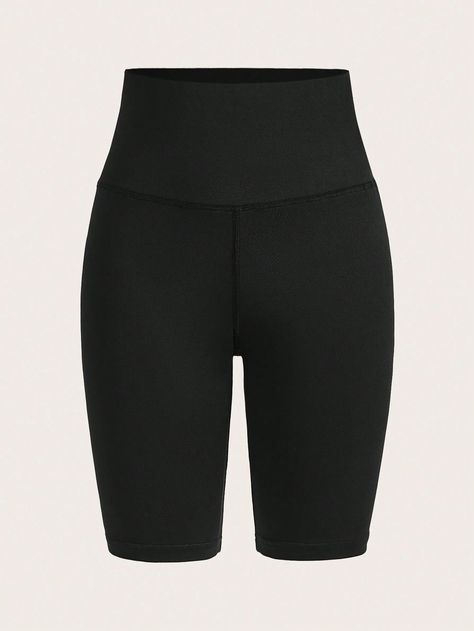 SHEIN EZwear Black High Waist Tummy Control Crop Length Compression Leggings For WomenI discovered amazing products on SHEIN.com, come check them out! Black Bike Shorts, Short Legging, Legging Court, Legging Plus Size, Black Biker Shorts, Black Bike, Maternity Bag, Black High Waist, Plus Size Leggings