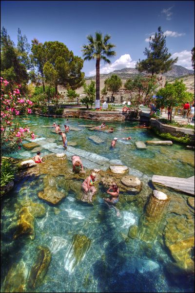 Cleopatra Pool, Turkey. Pamukkale, Pamukkale Turkey, Piscina Natural, Natural Pool, Dream Travel Destinations, Turkey Travel, Alam Yang Indah, Future Travel, Beautiful Places To Travel