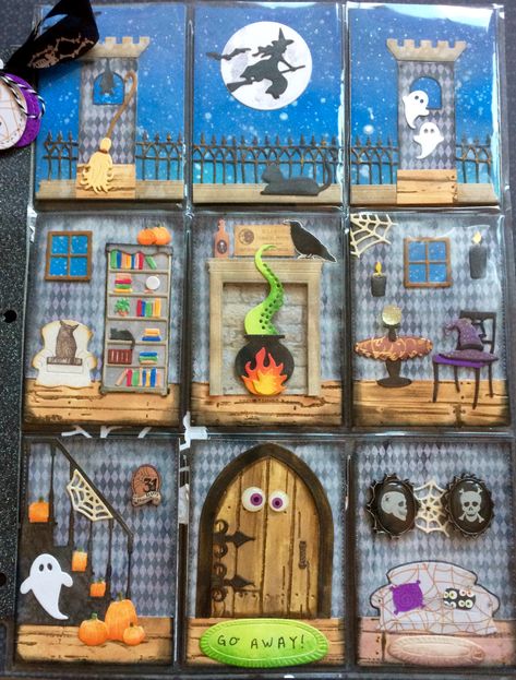 Halloween Pocket Letter, Scrapbook Room Organization, Pocket Pals, Pocket Letter Pals, Haunted Mansion Halloween, Pocket Full Of Sunshine, Pocket Pal, Pocket Envelopes, Halloween Scrapbook