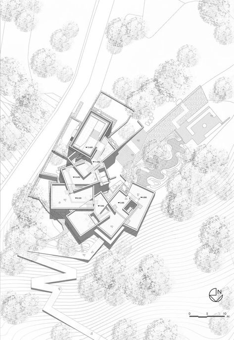 Site Plan Drawing, Concept Board Architecture, Site Plan Design, Architecture Site Plan, Mountain Architecture, Architecture Drawing Plan, Concept Models Architecture, Architecture Portfolio Design, Architecture Concept Diagram