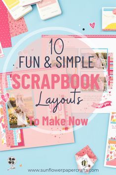 Easy Scrapbook Page Layouts, Beginner Scrapbooking Layout, How To Scrapbook For Beginners Layout, Things To Make With Cardstock, Scrap Booking Ideas Layouts Simple, 2 Page Scrapbooking Layouts Templates, Scrapbook Ideas Cricut, 4 Picture Scrapbook Layout 12x12, Scrapbook Ideas For Grandparents