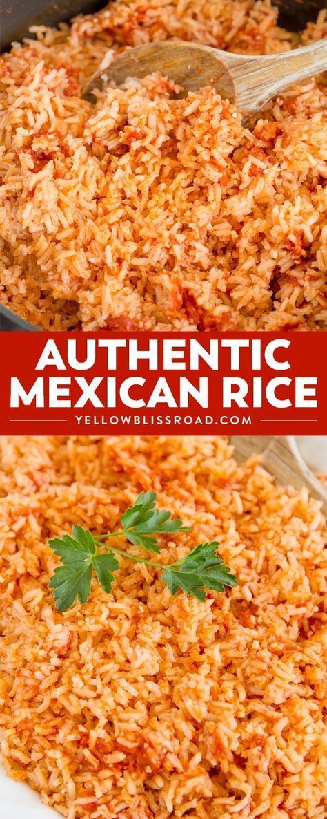 Authentic Mexican Rice, Mexican Rice Recipes, Pasta Alfredo, Authentic Mexican Recipes, Rice Recipes For Dinner, Rice Side Dishes, Easy Rice Recipes, Mexican Dinner, Mexican Rice