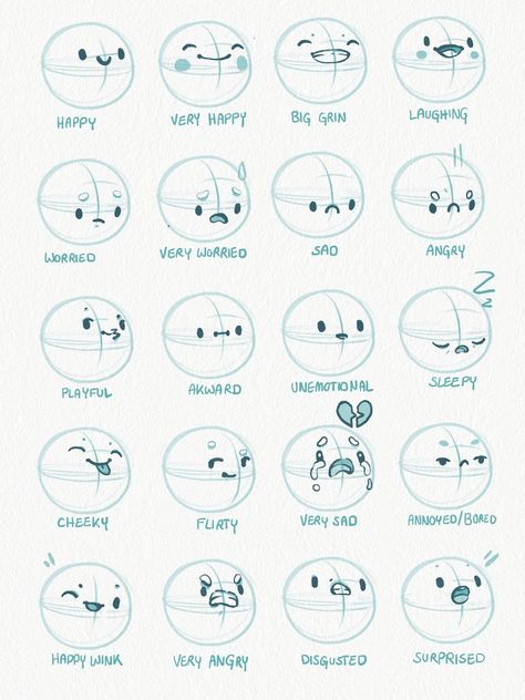 Cute Facial Expressions Drawing, Doodle Face Expressions, Character Faces Expressions, Mascot Face Expression, Cute Face Expressions Drawing, Simple Cartoon Faces Facial Expressions, Kawaii Facial Expressions, How To Draw Facial Expressions, Drawn Facial Expressions