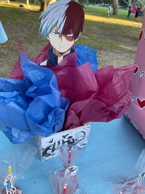 Party decorations of my hero academia Naruto Birthday, Birthday Party Theme Decorations, Superhero Birthday Party, Trunk Or Treat, 11th Birthday, Superhero Birthday, Girl Birthday Party, 13th Birthday, Center Pieces