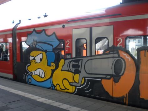 Railroad graffiti, train art Subway Graffiti Art, Freight Train Graffiti, Graffiti Train, Train Artwork, Car Graffiti, Funny Cartoon Faces, Train Graffiti, Spray Can Art, Railroad Art