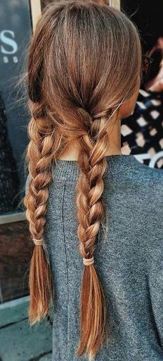 White Hair Highlights, French Braid Pigtails, Double Braids, Girls Updo, Textured Curly Hair, Square Face Shape, Hair Puff, French Braid Hairstyles, Looks Country